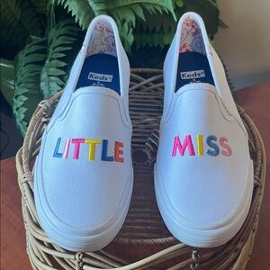 Keds x Little Miss collection, Canvas White Embroidered "LITTLE MISS"